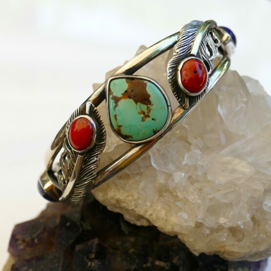 Bracelet Turquoise Corail Lapis