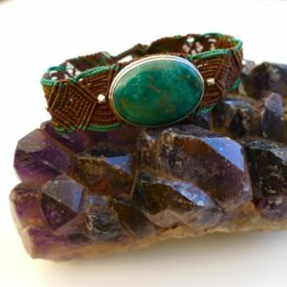 Bracelet micro-macramé Chrysocolle