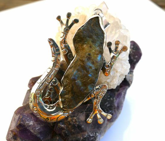 Pendentif Salamandre Labradorite brute – Image 2