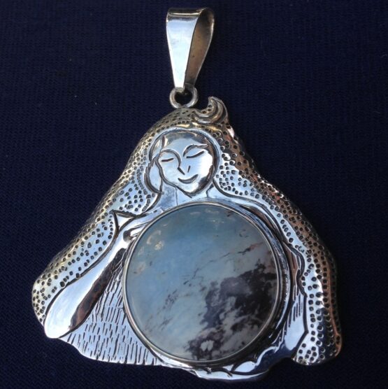 Pendentif Madre Divina argent célestiale