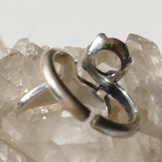 Bague réglable Baleine Quartz fumé facetté – Image 2