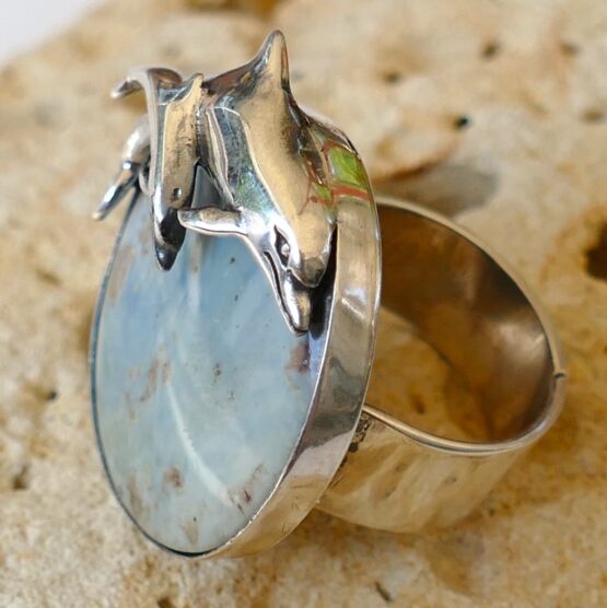 bague réglable Dauphins Célestiale – Image 2