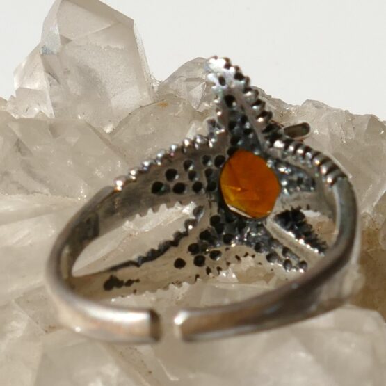 Bague réglable Etoile Topaze facettée – Image 3