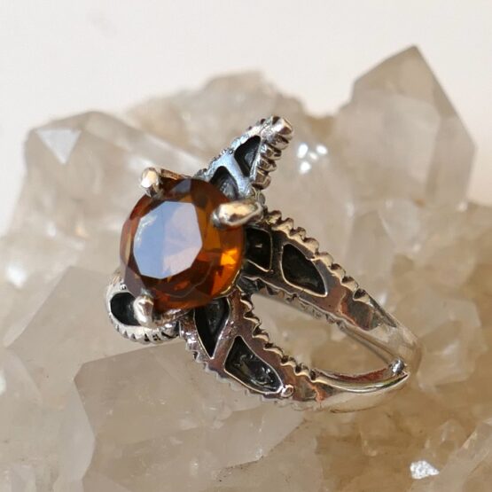 Bague réglable Etoile Topaze facettée – Image 2
