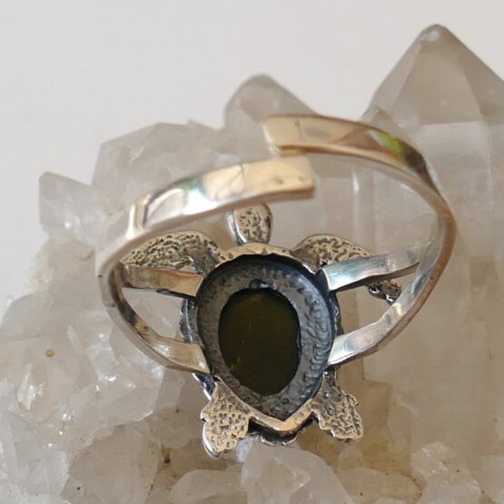 Bague réglable Tortue Tourmaline verte – Image 3