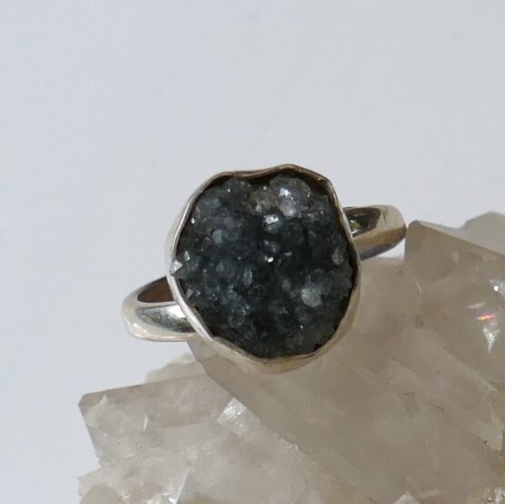 Bague Fleur d'améthyste réglable – Image 2