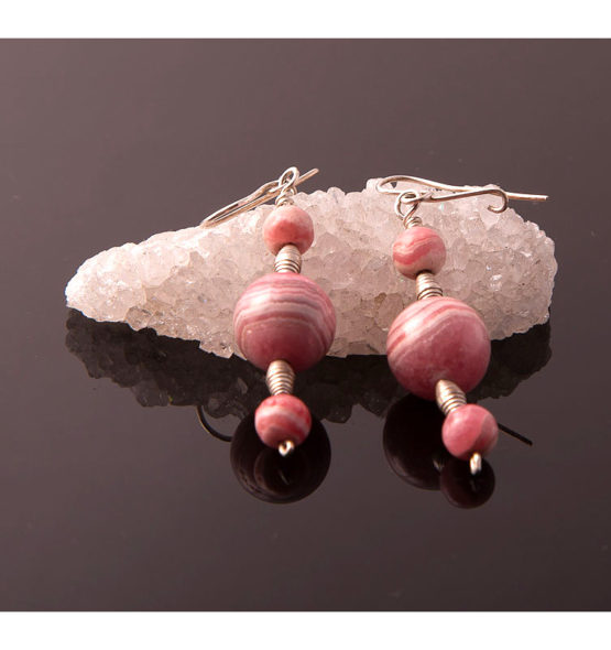Boucles d'oreilles Rhodochrosite